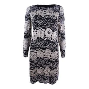 Jessica Howard Women's Lace Sheath Dress - Black/Tan